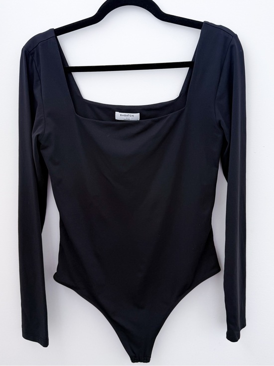 Babaton Tops - Babaton Contour Bodysuit Square Neck Black Long Sleeve Size L